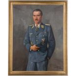 Leo Poeten (1889 - 1949) - Portrait von Oberst Adolf Galland als Kommodore des Jagdgeschwaders 26 Öl