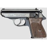 Walther PPK-L, Ulm Kal. 7,65 mm, Nr. 523817. Nummerngleich. Blanker Lauf. Siebenschüssig. Dt.