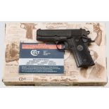 Colt M 1991 A1, Compact Model, im Koffer Kal. .45 ACP, Nr. CP26012. Blanker Lauf, Länge 3-5/8".