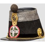 Kepi für einen Offizier der Guardia Nazionale, um 1850 Chepì da Ufficiale "Guardia Nazionale" Deckel