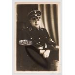 SS-Ehrenring Hans Bohmann und drei Fotos Fingerring aus der Werkstatt der Silberschmiede Otto und