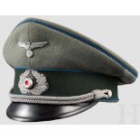 Schirmmütze für Offiziere des Truppensonderdienstes (TSD) Feiner, feldgrauer Gabardine mit