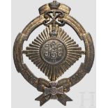 Abzeichen für Mannschaften des 13. Dragonerregiments des Militärordens, Russland, um 1910 Bronze, in