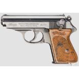 Walther PPK, RSHA (SS) Kal. 7,65 mm, Nr. 243555K. Nummerngleich, S/N zusätzlich rechts am