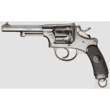 Revolver Mod. 1882, Commercial, mit Tasche Kal. 7,5 mm schweiz. Rev., Nr. P 5107. Lauf und