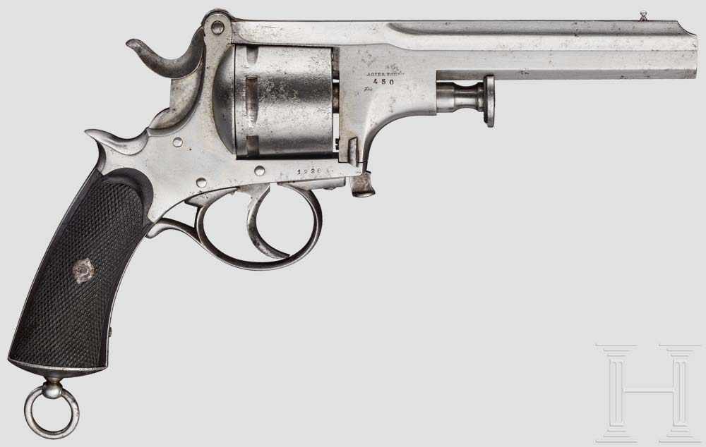 Revolver Spirlet 1869, Versuch / Test CH 1871 (?) Kal. .450, Nr. 1228. Vierfach gezogener, leicht - Image 2 of 2