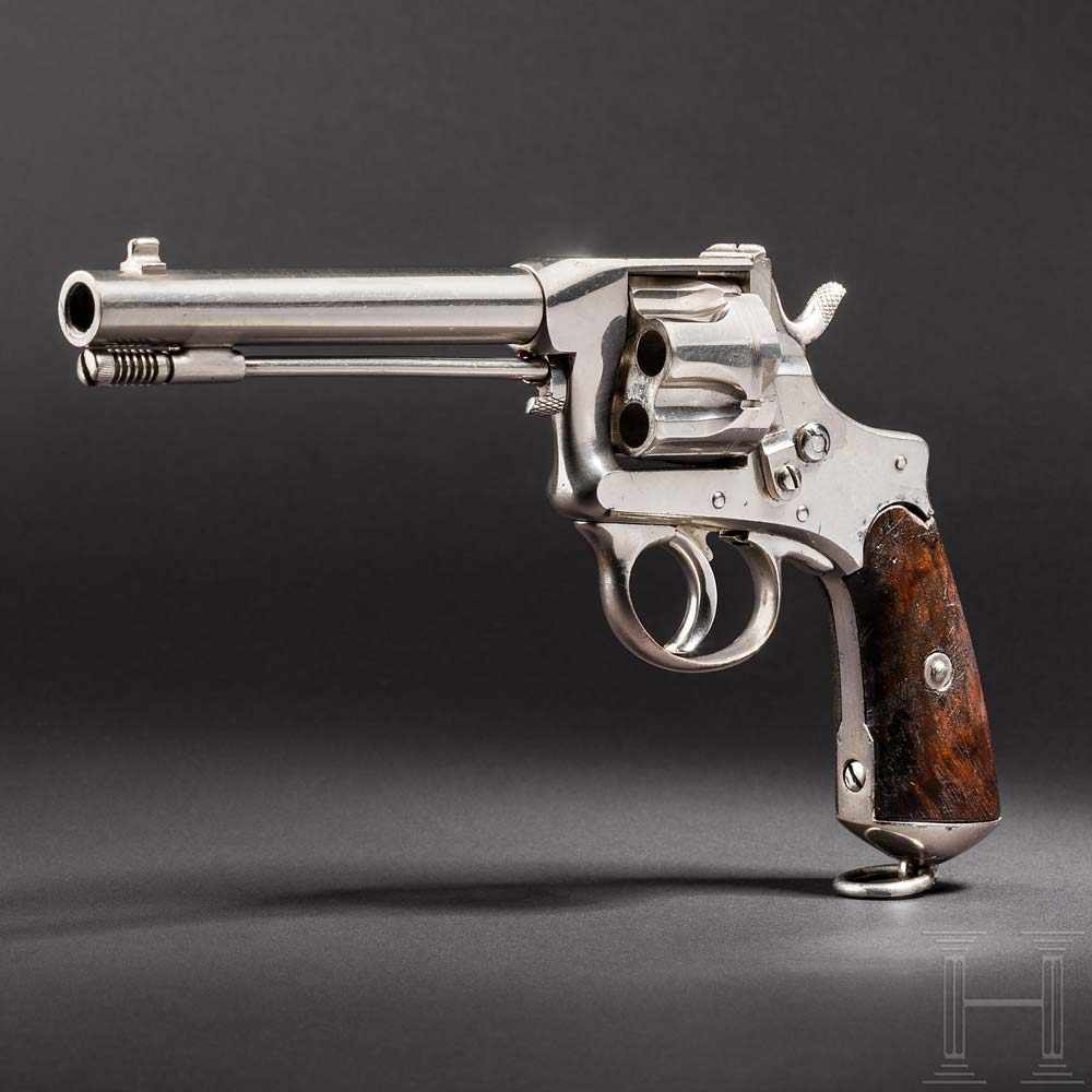 Versuchs- und Erprobungsrevolver Mod. 1873/74, W. von Steiger, Thun, vernickelt Kal. 10,4 mm CF, Nr.