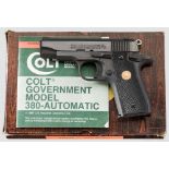 Colt MK IV/Series 80, Government Model, im Karton Kal. .380 Auto, Nr. RC02927. Blanker Lauf, Länge