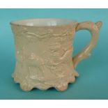 Delhi Durbar: a pottery mug with moulded scenes of the procession, 82mm (commemorative, commemorate,
