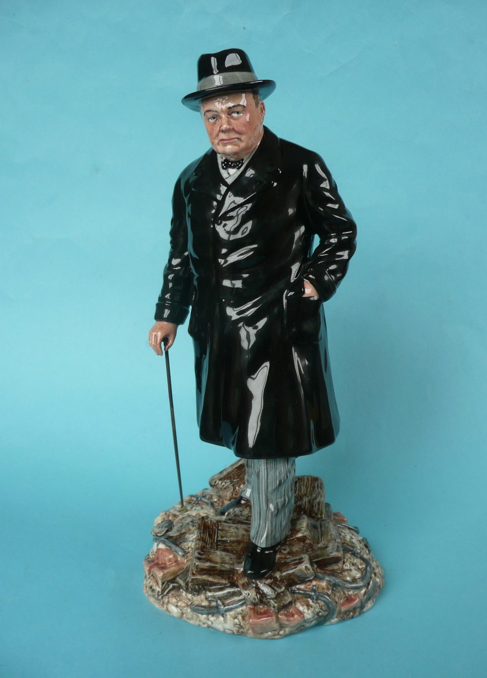 Winston Churchill: a Royal Doulton figure by Alan Maslankowski, 305mm, with certificate (