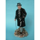 Winston Churchill: a Royal Doulton figure by Alan Maslankowski, 305mm, with certificate (