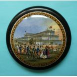 Exhibition Buildings 1851 (234) framed (prattware, pot lid, potlid) * Ex Smith collection, lot 248B