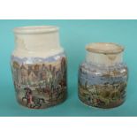 Meet of the Foxhounds (81) and Constantinople (80) restored (2) (prattware, pot lid, potlid)