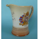 1937 Coronation: a Shelley musical jug, 185mm (commemorative, commemorate, royal)