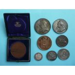 Bronze medallions for 1762 birth of George IV; Victoria’s 1837 visit to City of London; 1831 opening