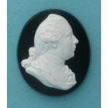 A ground glass profile by James Tassie possibly depicting a youthful Prince of Wales (later George