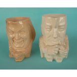 A jug by Percy Metcalf depicting Stanley Baldwin and another Lloyd George (2) (commemorative