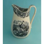 1855 Crimea: a tapering pottery jug printed in black with scenes entitled Coll. Windham and