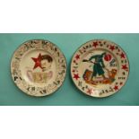 Russian Revolution: a Russian porcelain plate after the originals stylistically painted in the