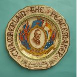 1938 Neville Chamberlain: a Paragon plate for the Munich Peace Conference (commemorative