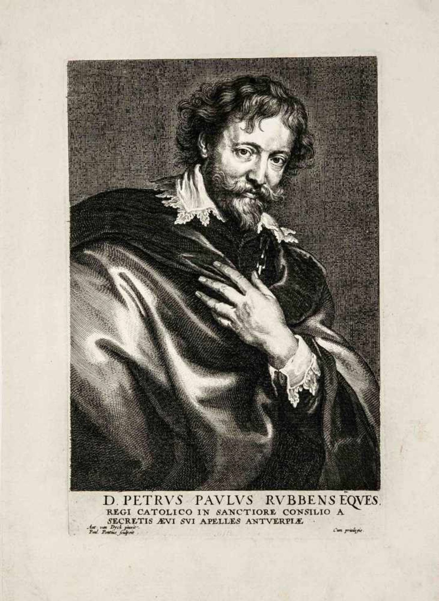 Anthonis van Dyck (1599-1641), nach, u.a., Konvolut von 35 Portrait-Kupferstichen, zumeist aus " - Bild 4 aus 5