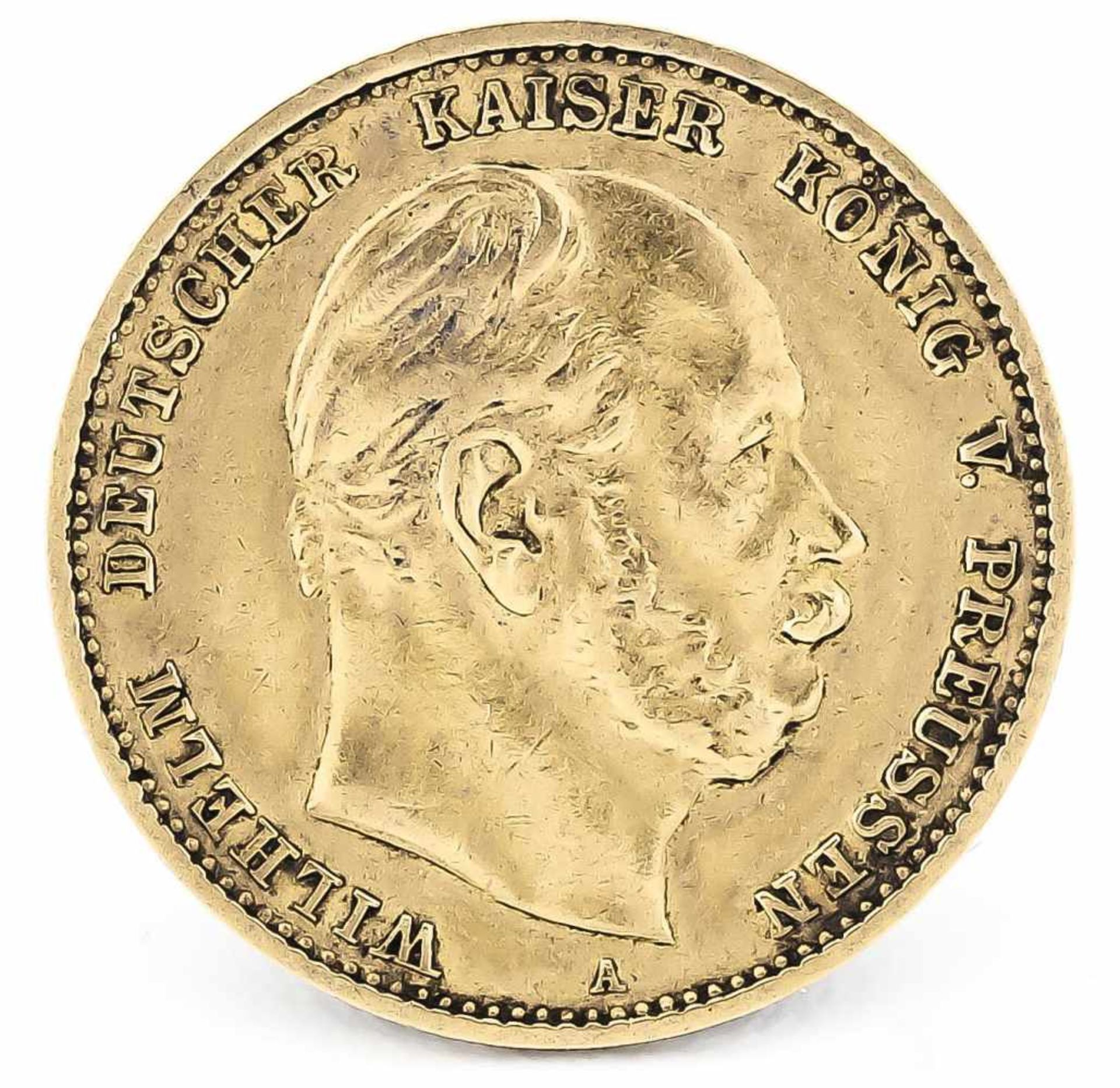 10 Mark, Preußen, Wilhelm Deutscher Kaiser König von Preußen, 1880 A, in ss