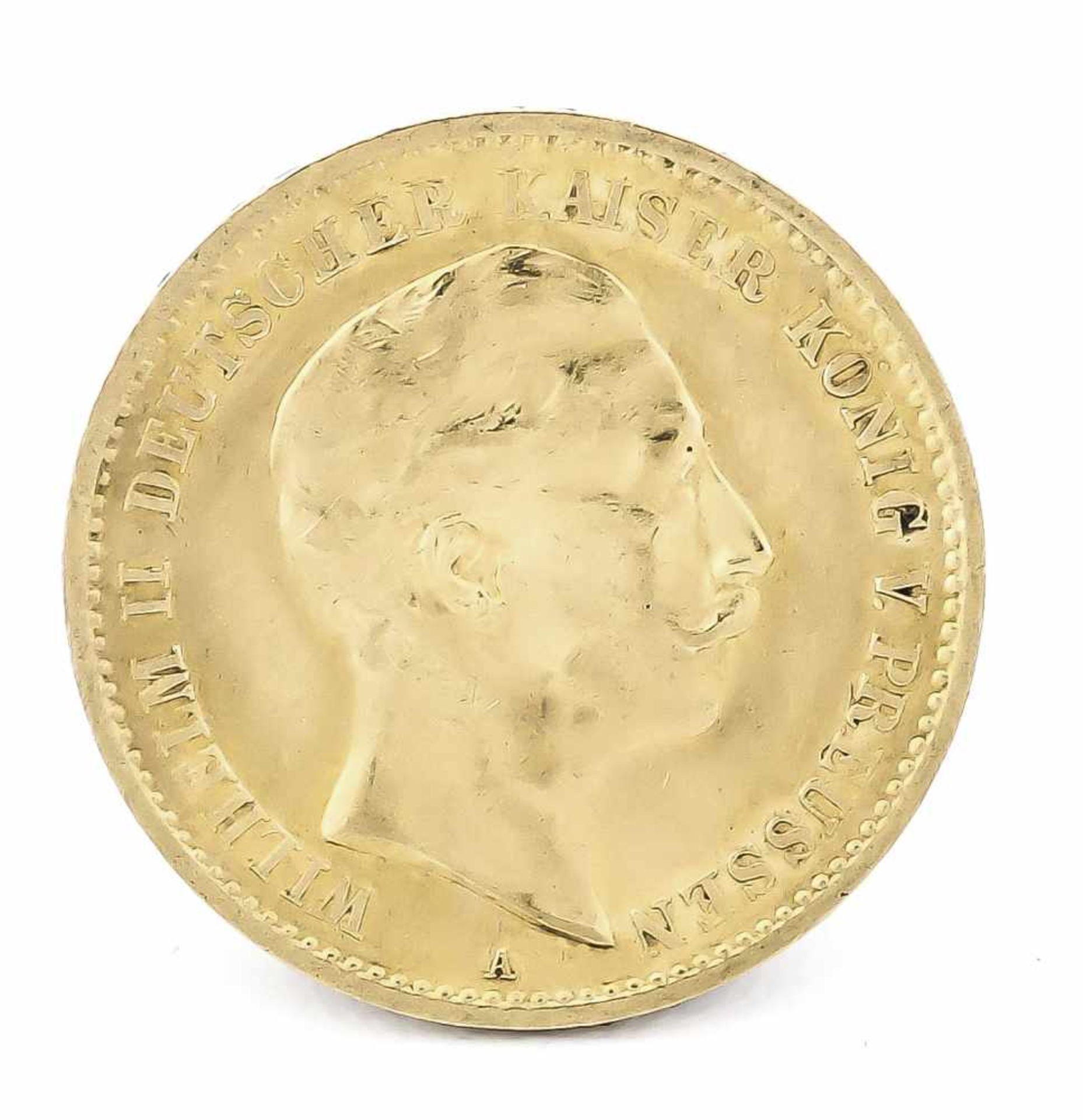 10 Mark, Preußen, Wilhelm II. Deutscher Kaiser König von Preußen, 1910 A, in vz