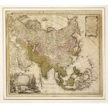 Historische Karte Asiens, "Asia secundum legitimas Projectionis Stereographicae regulas et juxta