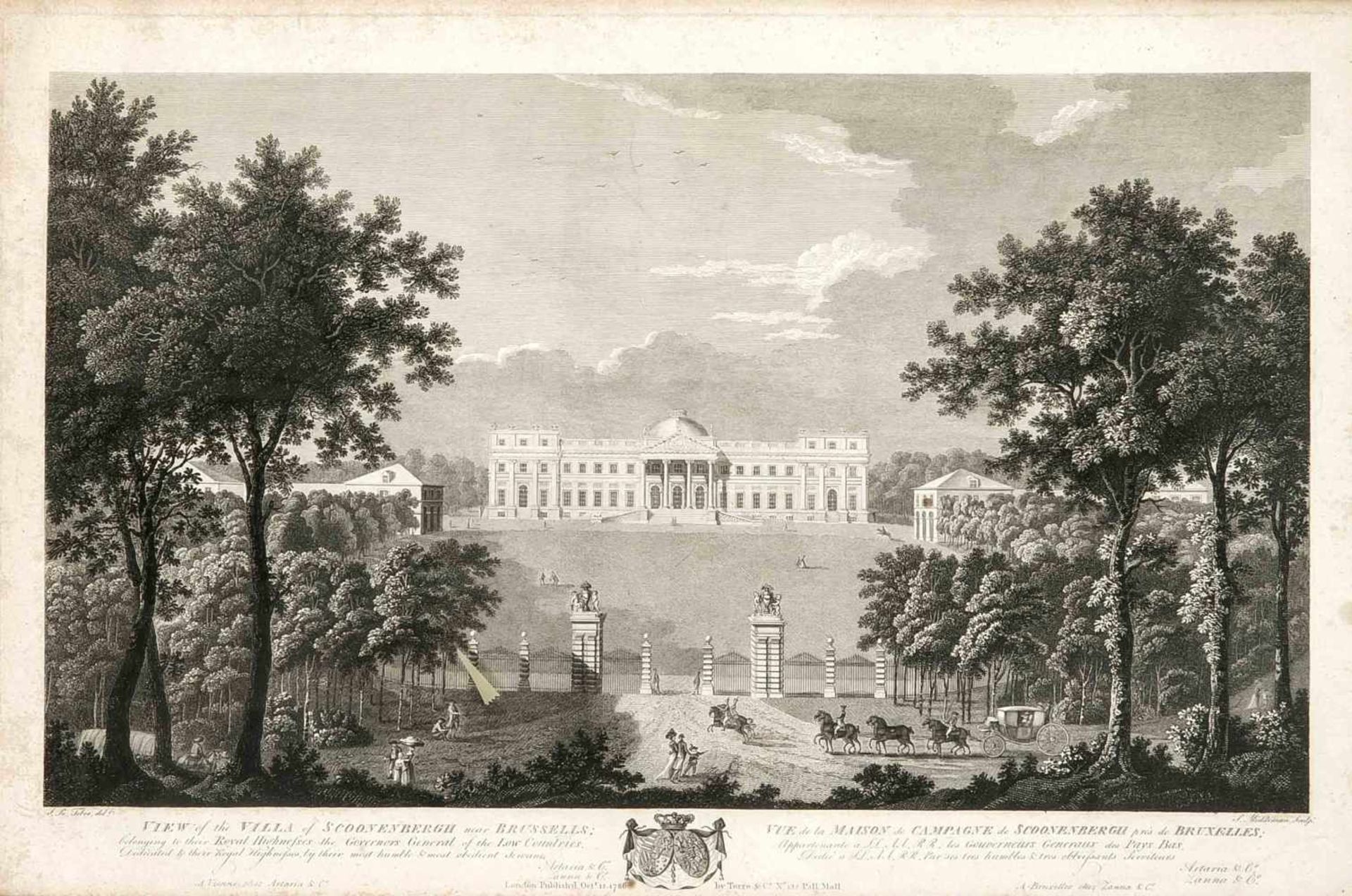 Samuel Middiman (1750-1831), nach Le Febre, zwei versch. Ansichten des Schlosses Scoonenbergh bei - Bild 2 aus 2