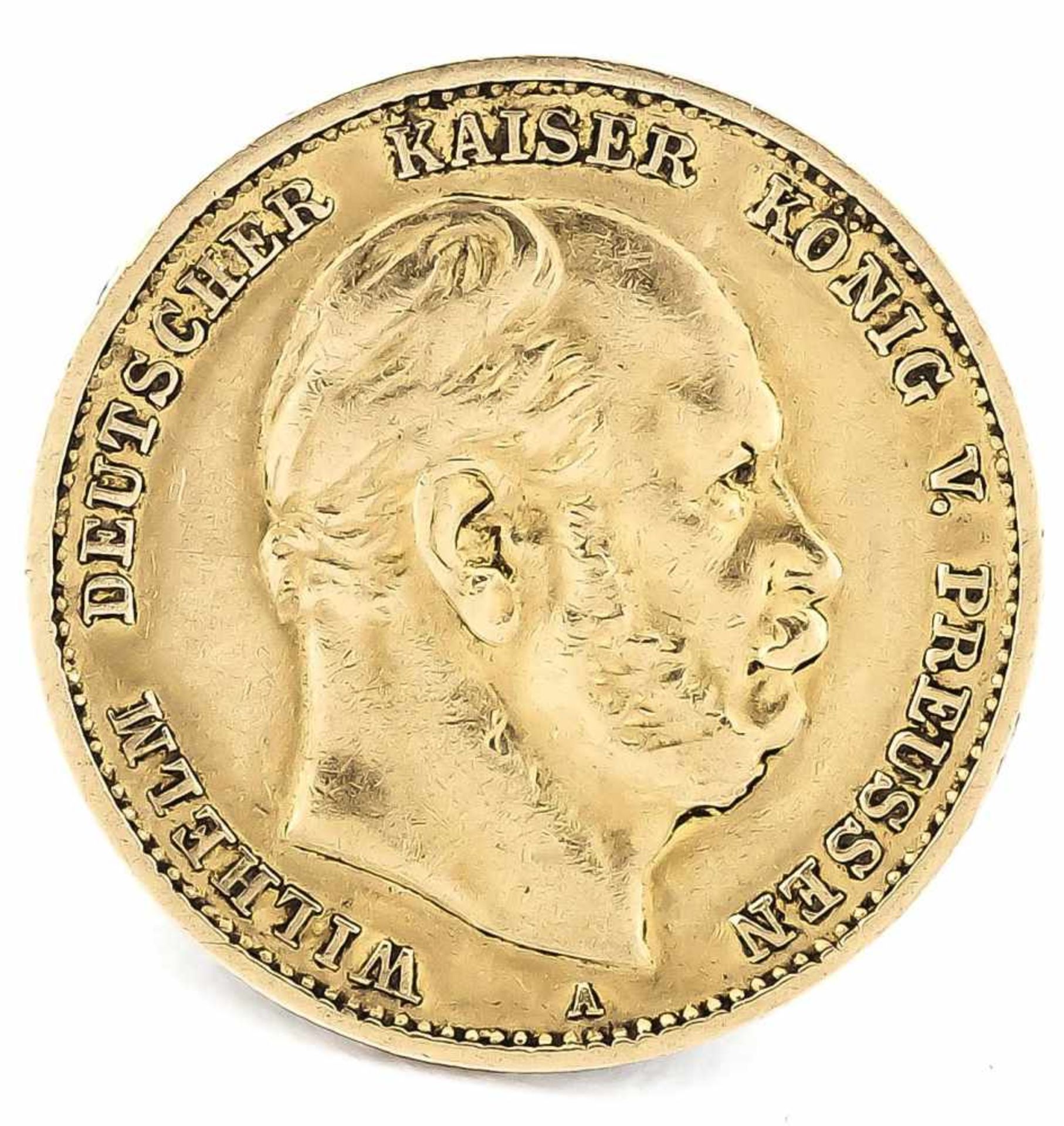 10 Mark, Preußen, Wilhelm Deutscher Kaiser König von Preußen, 1878 A, in s-ss