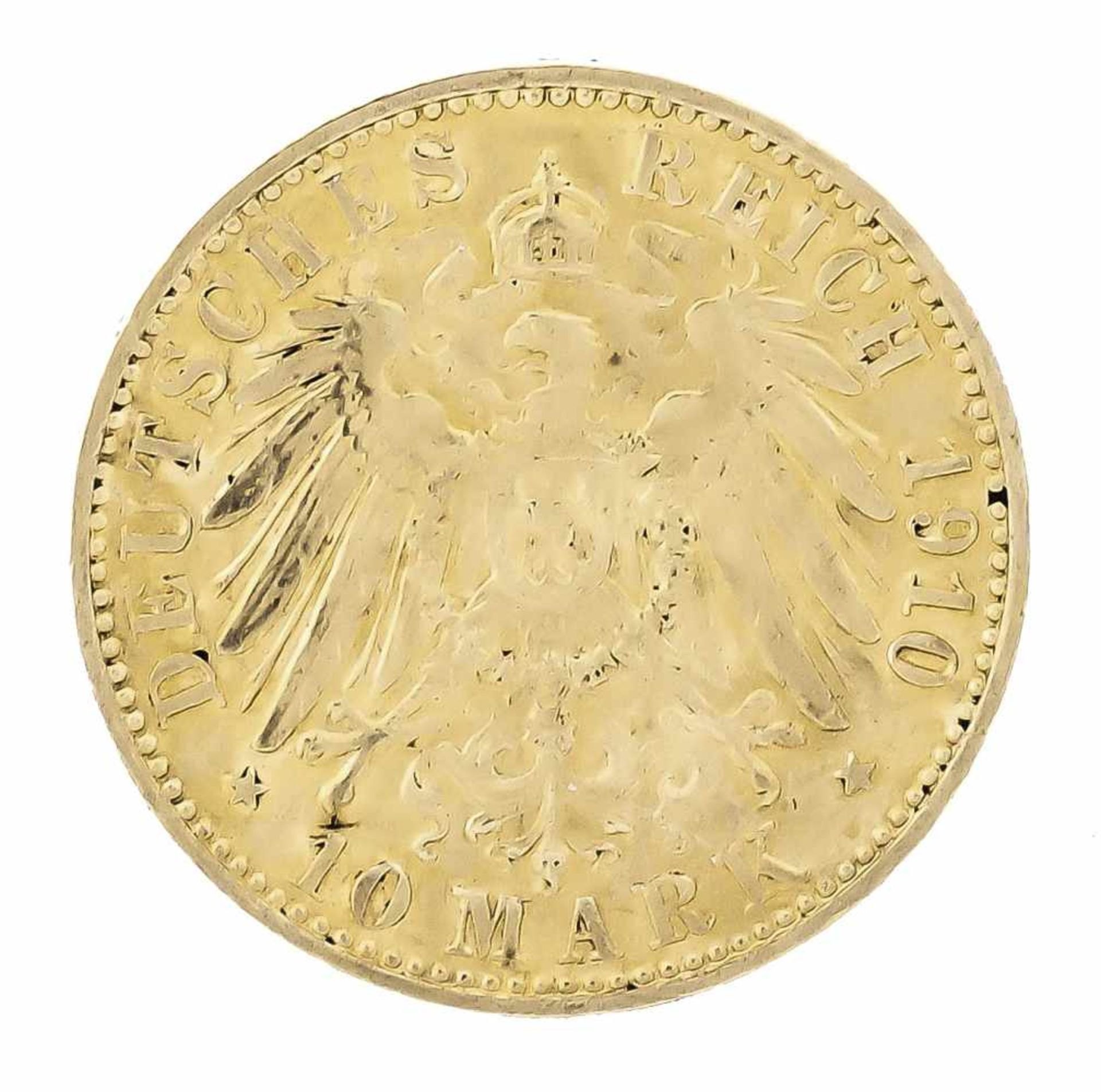 10 Mark, Preußen, Wilhelm II. Deutscher Kaiser König von Preußen, 1910 A, in vz - Bild 2 aus 2