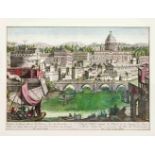 Johann Georg Bergmüller (1688-1762), römische Ansicht mit Blick über den Tiber auf Petersdom und