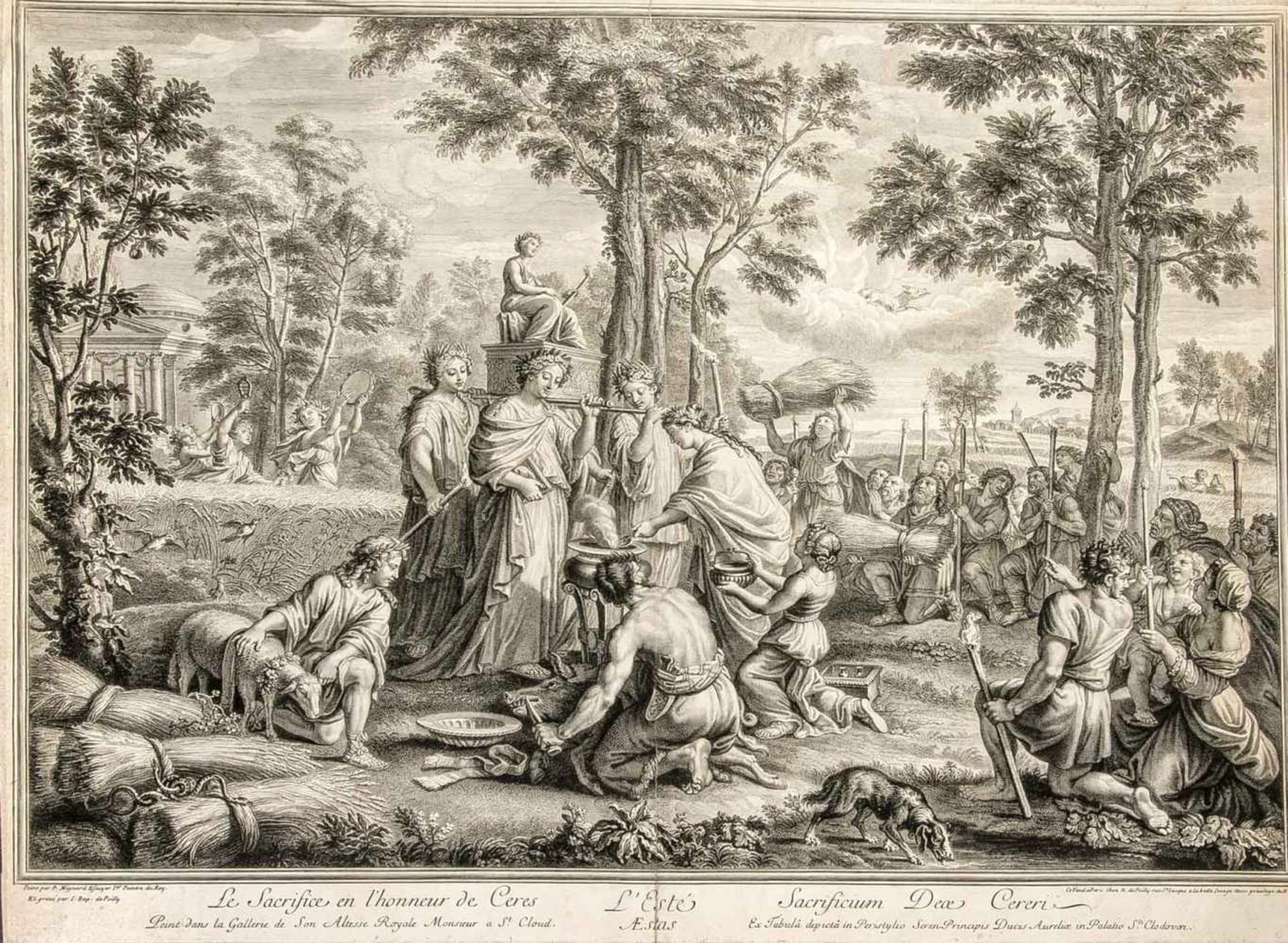 Jean-Baptiste de Poilly (1669-1728), "Der Sommer" aus der Folge der Jahreszeiten, großer,