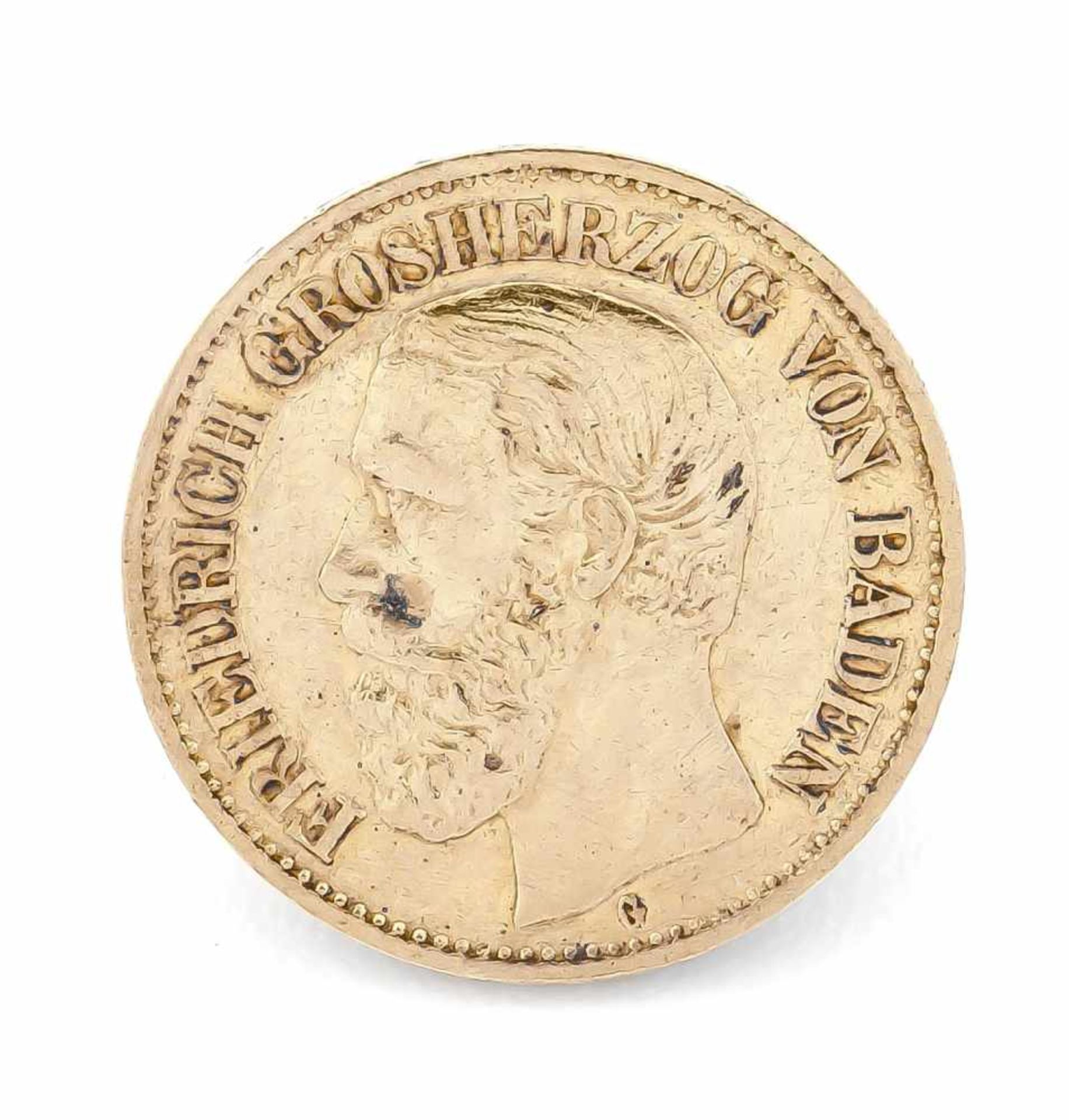 10 Mark, Baden, Friedrich I., Großherzog von Baden, 1878 G, in s-ss