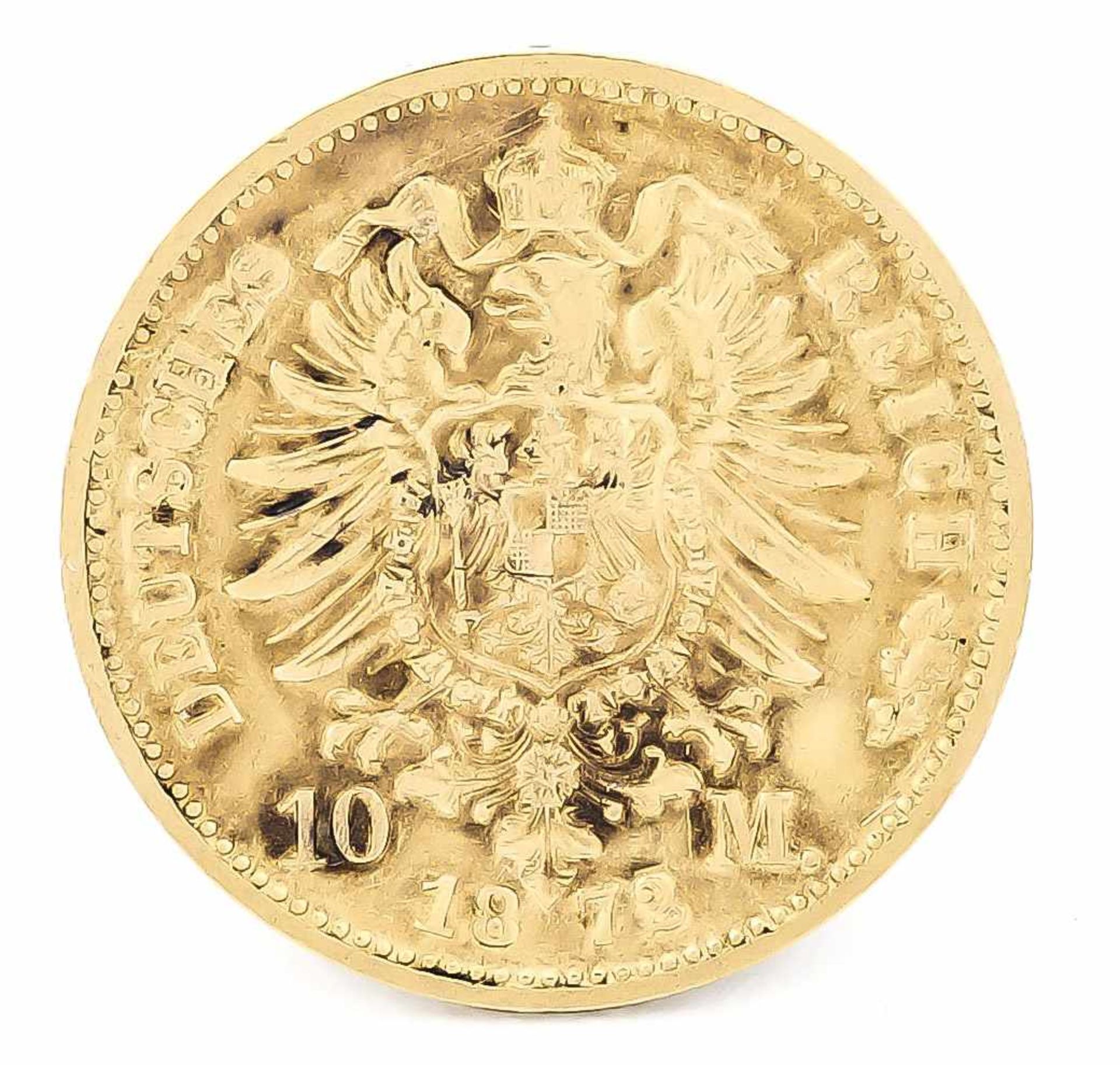 10 Mark, Preußen, Wilhelm Deutscher Kaiser König von Preußen, 1872 C, in ss-vz - Bild 2 aus 2