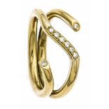 Brillant-Ring GG 585/000 mit Brillanten, zus. 0,08 ct TW/VS, RG 55/56, 7,4 g