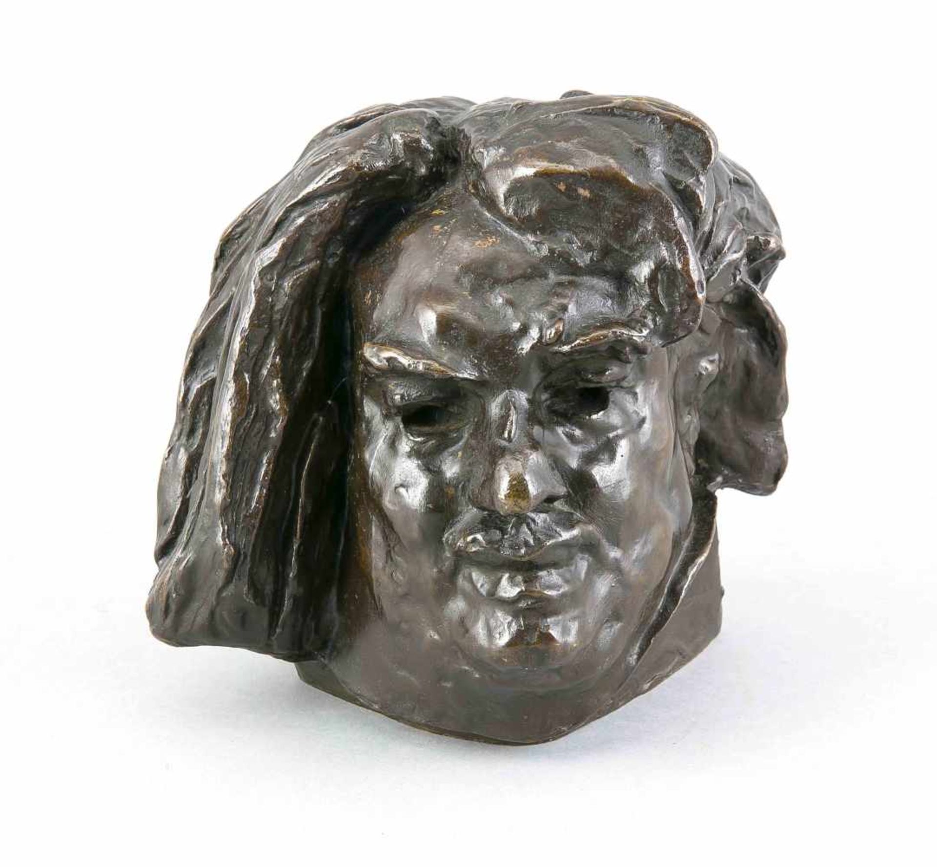 Auguste Rodin (1840-1917), nach, "Balzac", expressive Büste des Schriftstellers, vollplastische