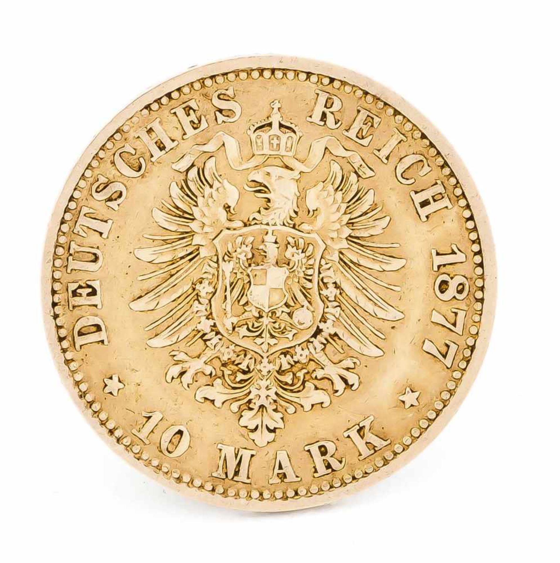 10 Mark, Hamburg, Freie und Hansestadt Hamburg, 1877 J, in s-ss