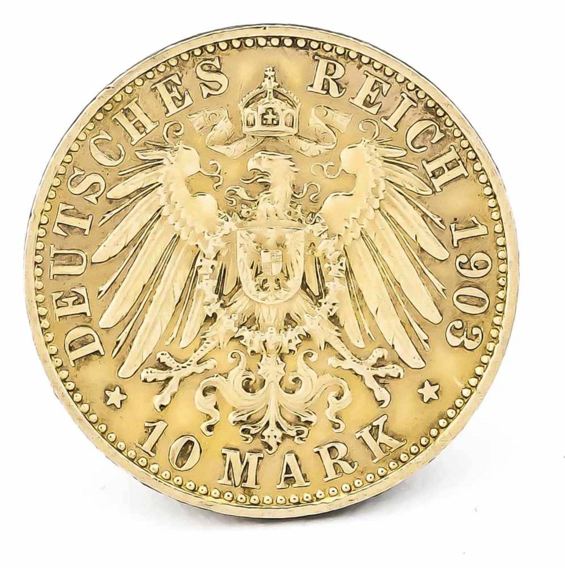 10 Mark, Preußen, Wilhelm II. Deutscher Kaiser König von Preußen, 1903 A, in vz - Bild 2 aus 2