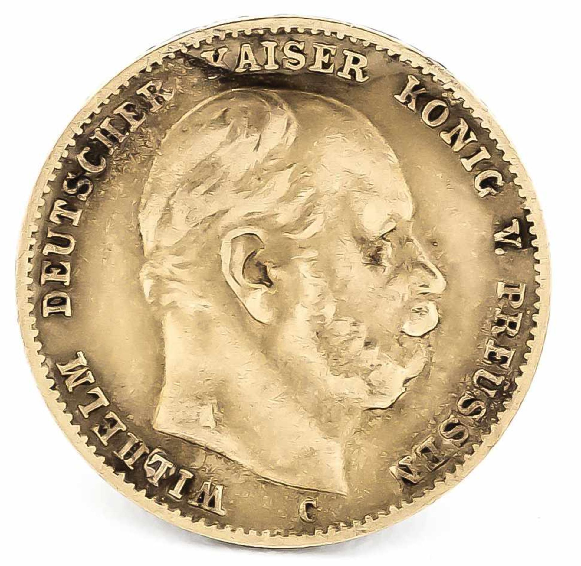 10 Mark, Preußen, Wilhelm Deutscher Kaiser König von Preußen, 1873 C, in s-ss