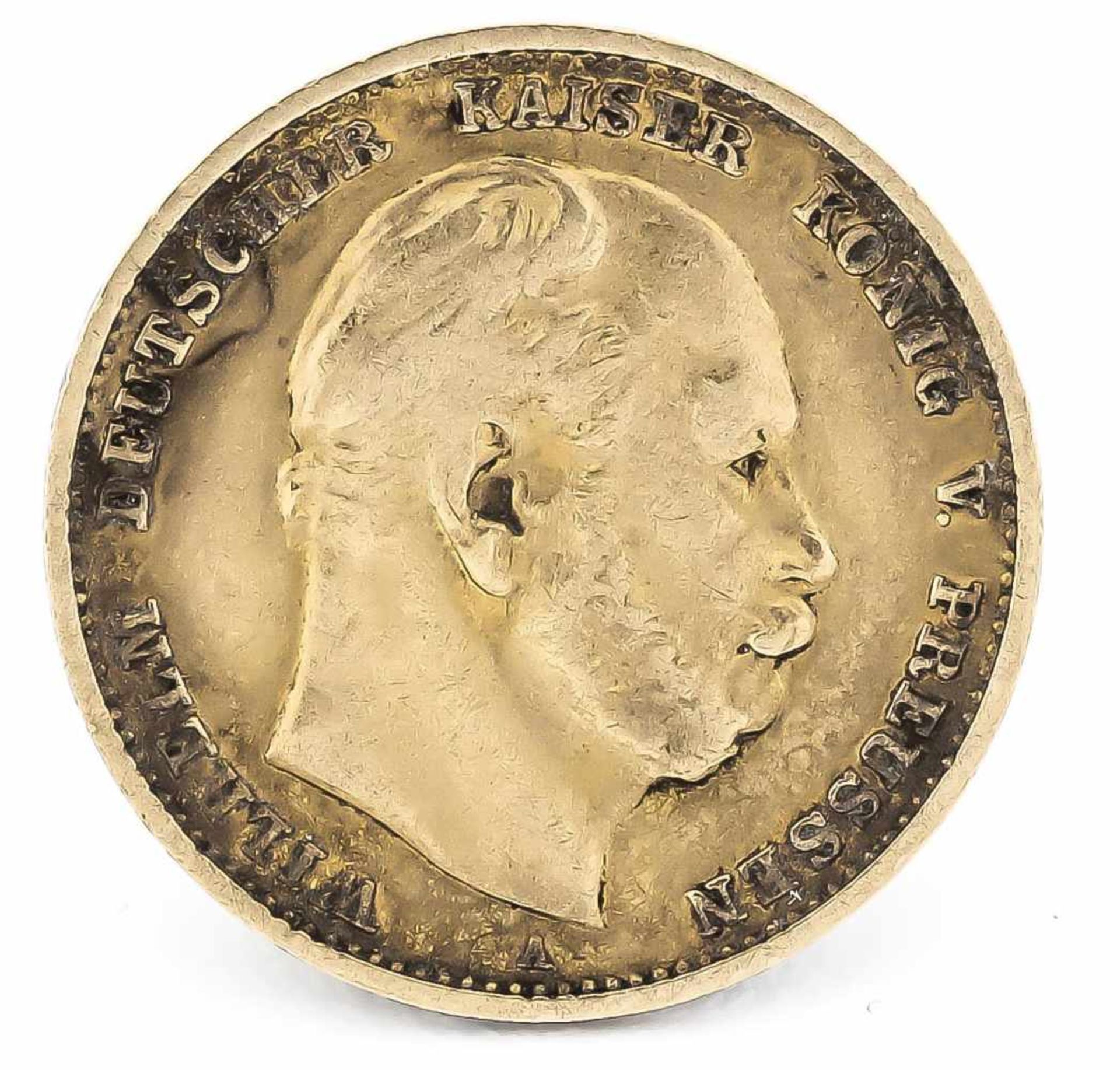 10 Mark, Preußen, Wilhelm Deutscher Kaiser König von Preußen, 1878 A, in ss