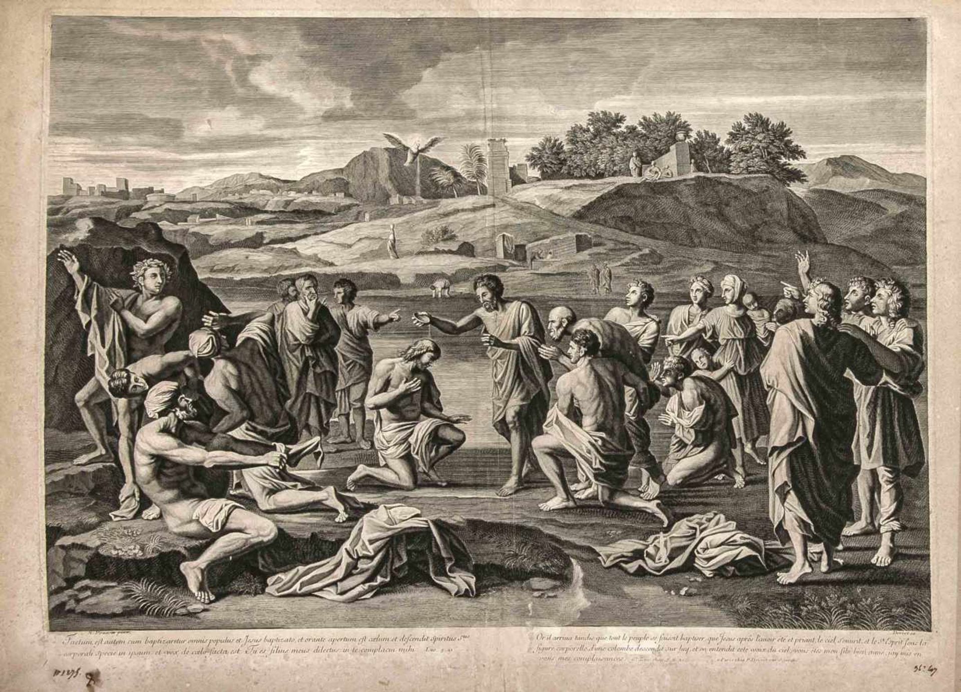 Nicolas Poussin (1594-1665), nach, zwei große Kupferstiche nach Gemälden von Poussin, "Der Raub - Bild 2 aus 2