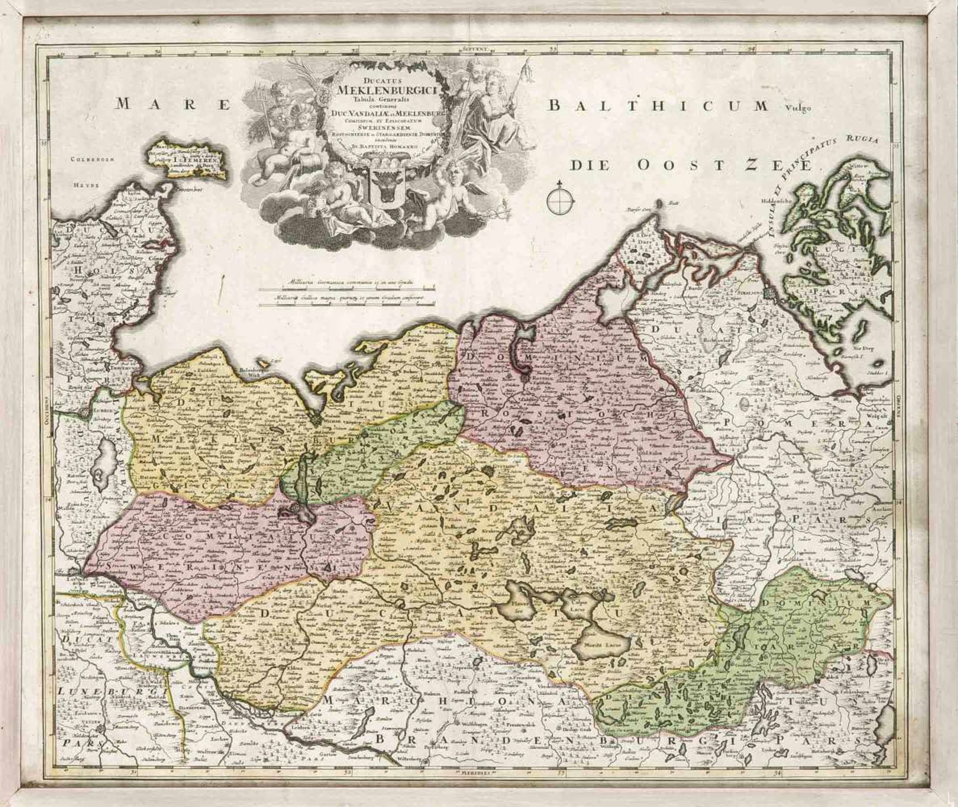 Historische Karte von Mecklenburg-Vorpommern, "Ducatus Meklenburgici Tabula Generalis...",