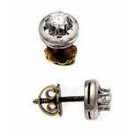 Brillant-Ohrstecker WG/GG 585/000 mit je einem Brillanten, zus. 0,40 ct W/SI, D. 7,5 mm, 2,4 g