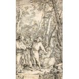 Salvator Rosa (1615-1673), Diogenes aus der Folge der Philosophen, "Diogenes Adolescentem manu