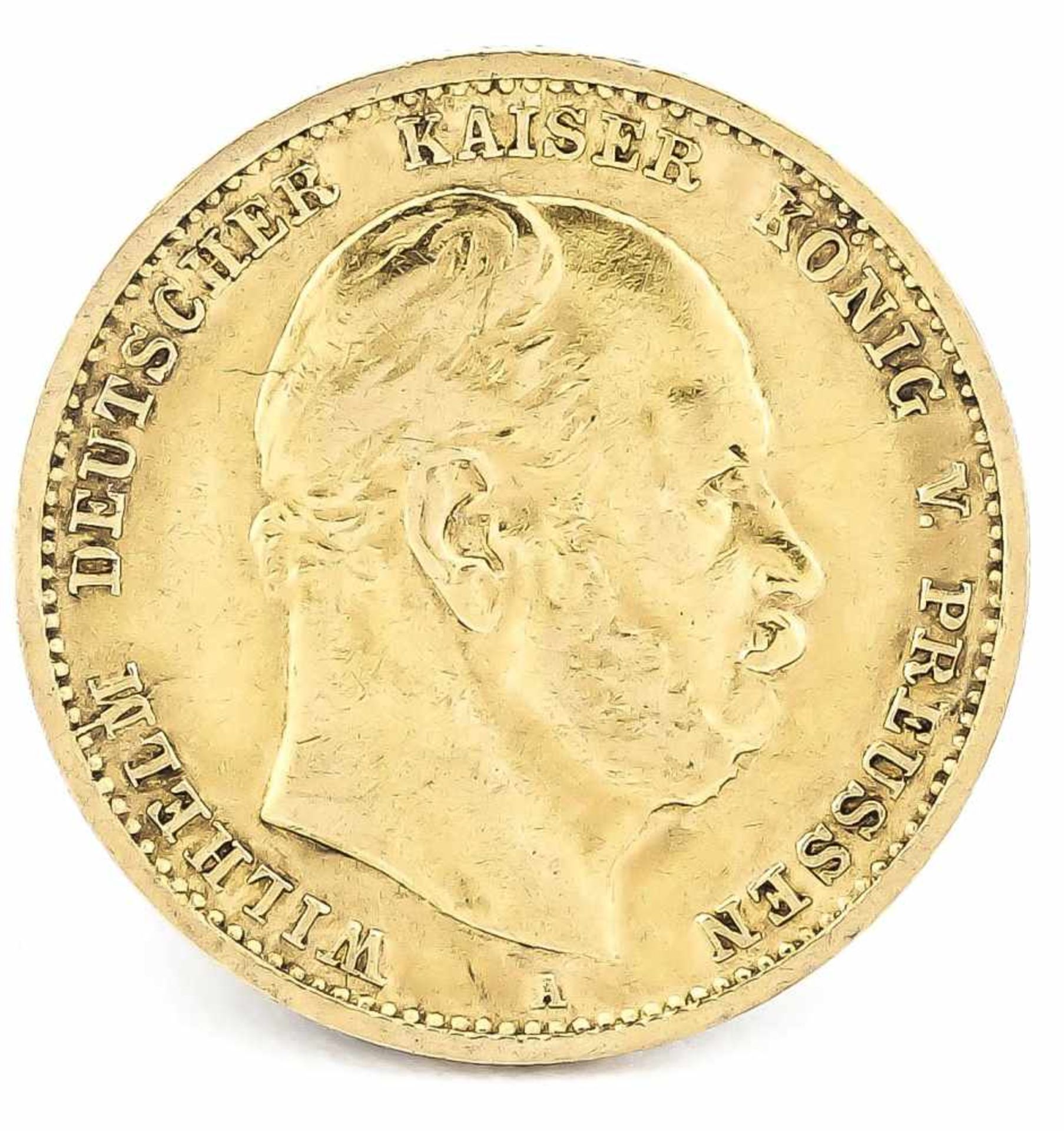 10 Mark, Preußen, Wilhelm Deutscher Kaiser König von Preußen, 1875 A, in ss