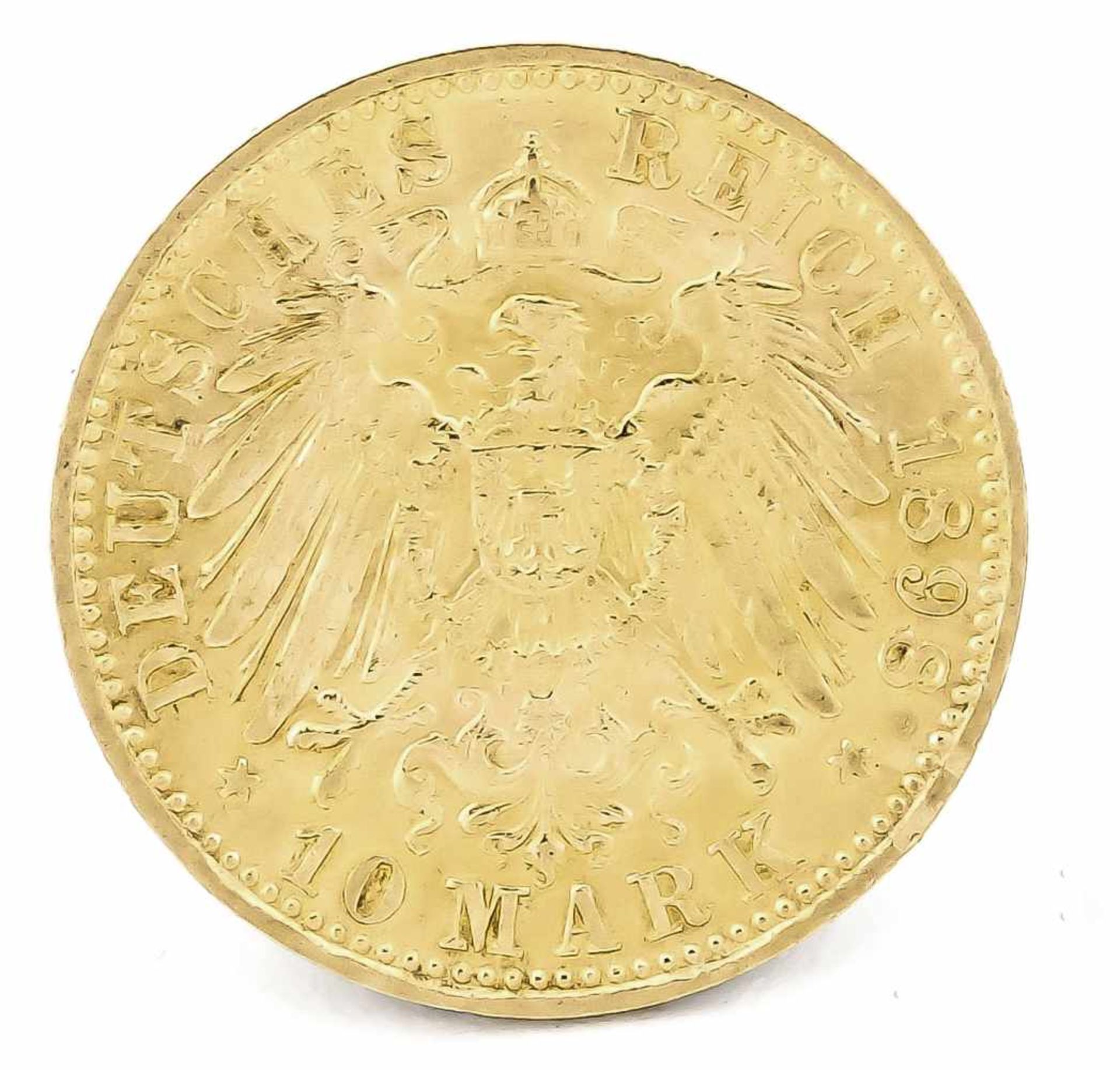10 Mark, Preußen, Wilhelm II. Deutscher Kaiser König von Preußen, 1898 A, in vz - Bild 2 aus 2