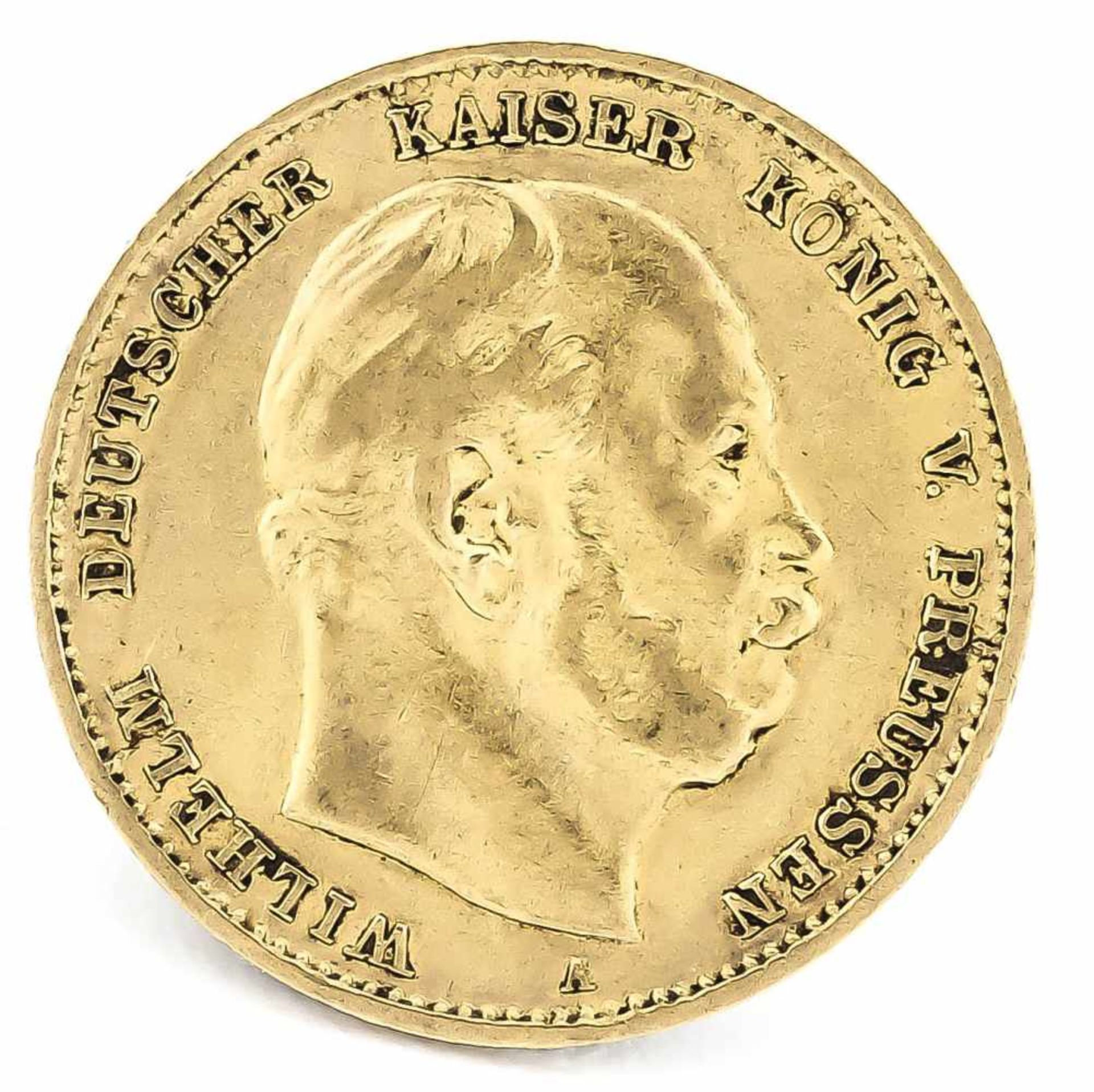10 Mark, Preußen, Wilhelm Deutscher Kaiser König von Preußen, 1875 A, in ss-vz