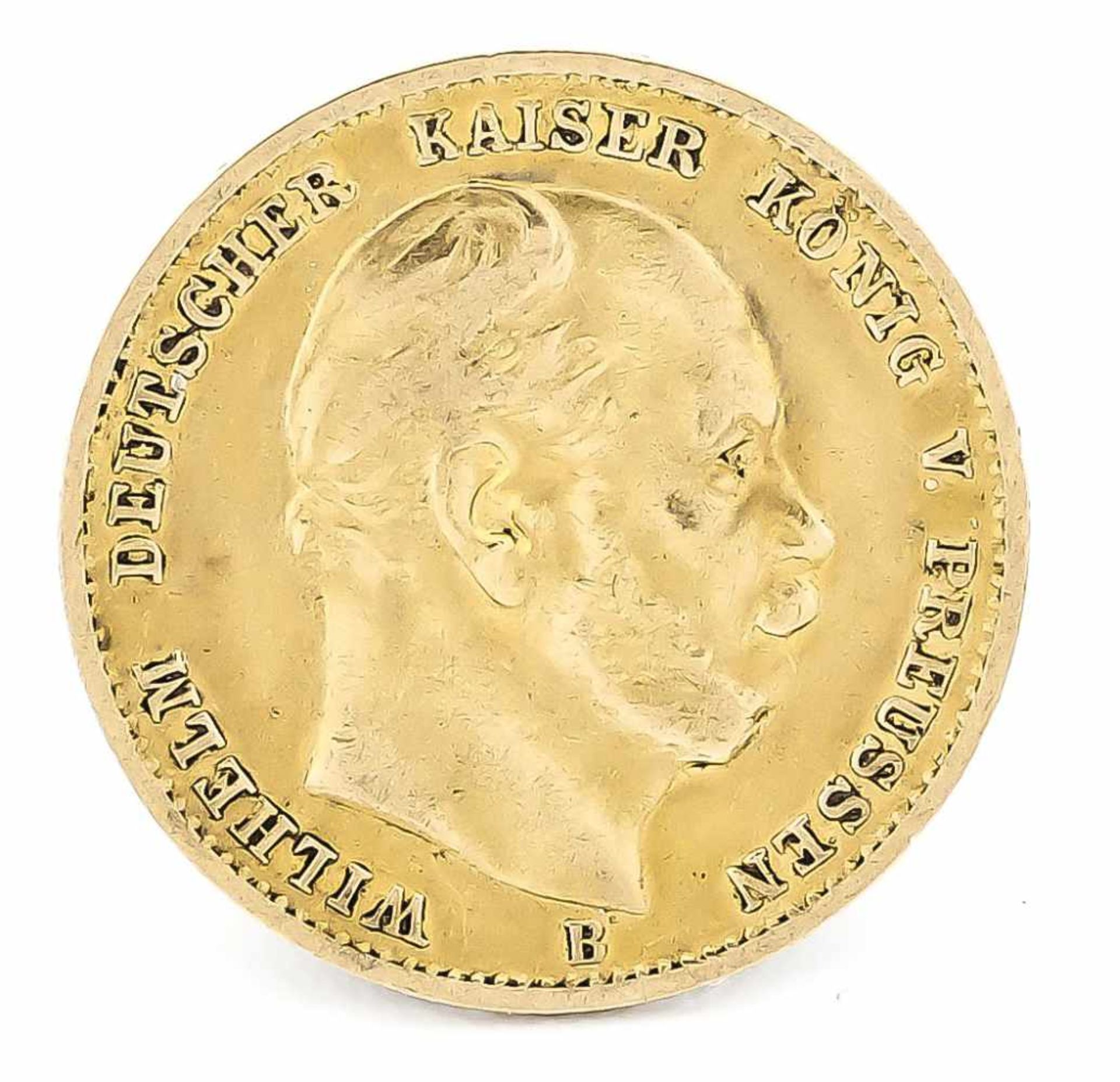 10 Mark, Preußen, Wilhelm Deutscher Kaiser König von Preußen, 1873 B, in s-ss
