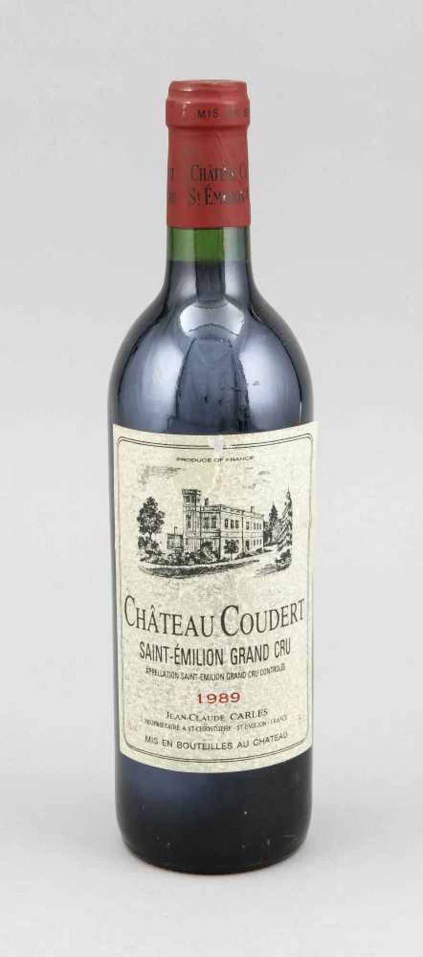 Chateau Coudert, Saint-Émilion Grand Cru 1989, into neck/high fill, 75cl